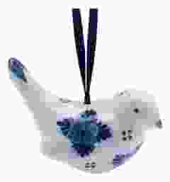 Kersthanger Delfts blauw Vogel Bloem