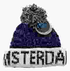 Pompon Muts Amsterdam - Blauw / Navy