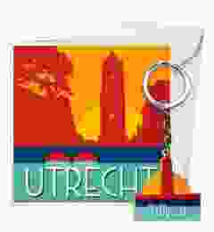 Postkaart Utrecht Silhouette met sleutelhanger 