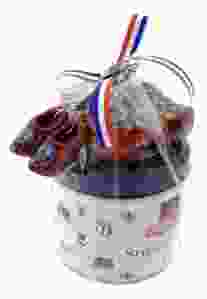 Regenboog Blikje - Stroopwafels met klompjes - Rood