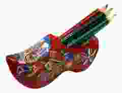 Rode Amsterdam klomp met puntenslijper en potloden