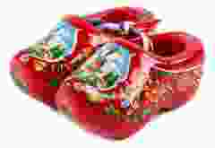 Set houten klompjes 6cm, Rood