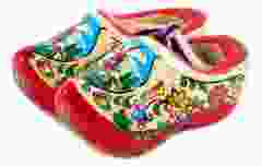 Set houten klompjes 6cm, Rode Zool