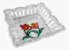 Vierkant schaaltje oranje tulp