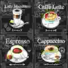Pakje Servetten "Soorten Koffie" (20 stuks)