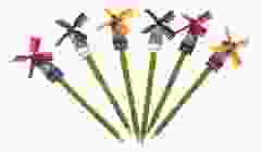 Set van 6 molen pennen