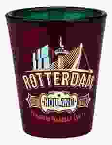 Shotglas vintage city Rotterdam - Rood