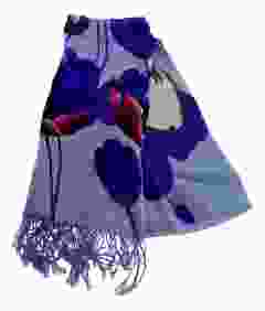 Robin Ruth Sjaal "Paars met Blauwe Tulpen"