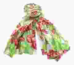 Sjaal "Tulpen rood" Satijn Glans