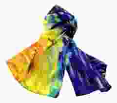 Kunst Sjaal "Sterrennacht"  Satijn Zacht