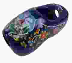 Houten sjaalklomp blauw