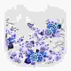 Baby slabbetje Delfts blauw Bloemen