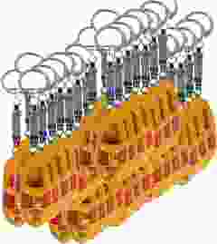 sleutelhanger 1 houten klompje boerengeel, 120 stuks