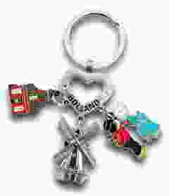 Sleutelhanger "Huis, Molen en Paar"