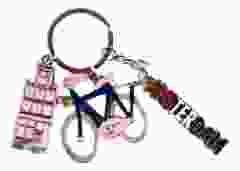 Sleutelhanger "Fiets, Amsterdam, Blauw"