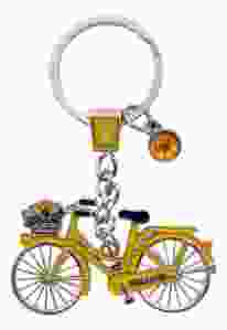 Sleutelhanger Fiets met strass Holland - Geel