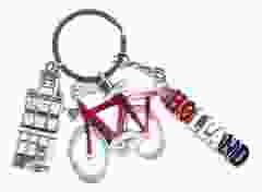 Sleutelhanger bedels fiets Holland - rood