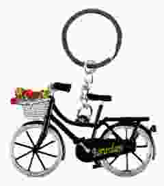 Sleutelhanger Fiets "Rotterdam" , Zwart