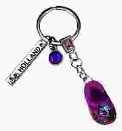 Keyring Holland with Wooden Clog - Purple