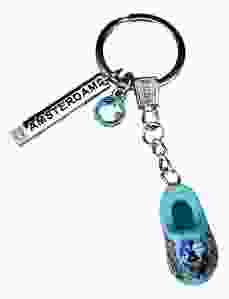 Amsterdam Keyring with Wooden Clog - Mint Green