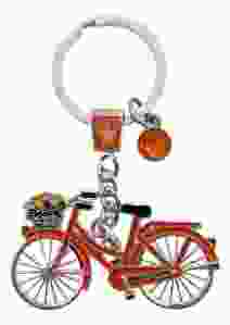 Sleutelhanger Fiets met Strass Amsterdam Oranje