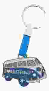 Sleutelhanger "VW Busje Blauw - Amsterdam"