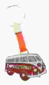 Sleutelhanger "VW Busje Rood - Amsterdam"