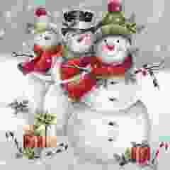 Pakje Servetten "Glimlachende Sneeuwman" (20 stuks)