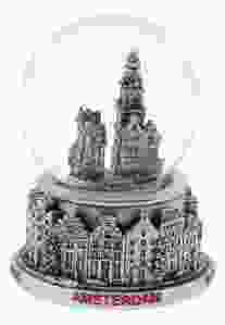 Waterbol Stadstafereel Amsterdam Zilver Klein