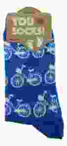 Dames Sokken "Blauw met Witte Fietsen" 35-41