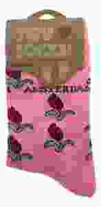 Dames Sokken "Tulpen Roze"  35-41