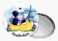 Zakspiegel "Kussend Paar Klomp Amsterdam"