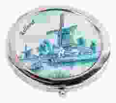 Spiegeldoosje ets Holland - delftsblauw