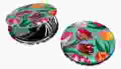 Spiegeldoosje 'pretty tulips'- groen
