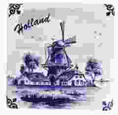 Spiegeldoosje Molen, vierkant