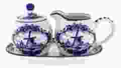 Suiker en Roomset Molen Delftsblauw