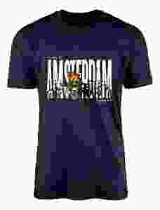 Unisex T-Shirt Me With Bike Amsterdam Navy