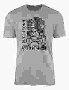 Unisex T-Shirt Dutch Town Grijs
