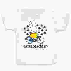 Kinder T-Shirt Nijntje met Fiets in Amsterdam en Tulpen 