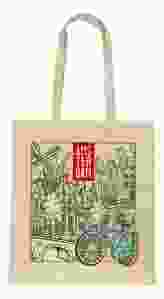 Katoenen Tas "Amsterdam Fiets Groen"