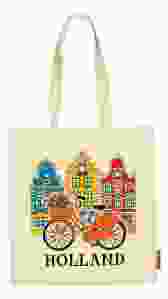 Katoenen Tas "Huisjes Holland"