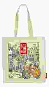 Katoenen Tas "Amsterdam Fiets Geel"