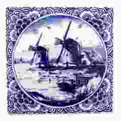 Tegel "Twee Molens" , 13 cm 