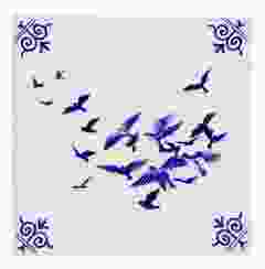 Tegel "Vogels" , 13 cm