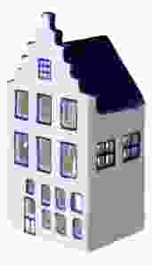 Waxinelichthouder Huisje  1 - Trapgevel - 13 cm
