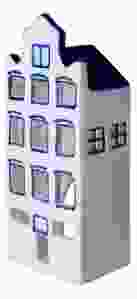 Waxinelichthouder Huisje 3 - Verhoogde Halsgevel - 16.5 cm