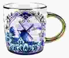 Theemok "Windmolen - Goud" Delfts Blauw
