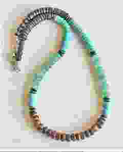 Tijgeroog ketting met howliet, aventurijn en lava