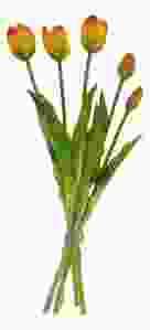 Tulpen Kunstbloem Boeket 5 stuks, 'Oranje' 39 cm