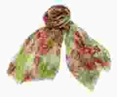 Sjaal "Tulpen groen/rood"